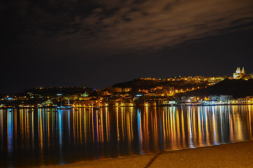 Light reflection on the sea in Malta