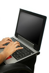 Laptop typing