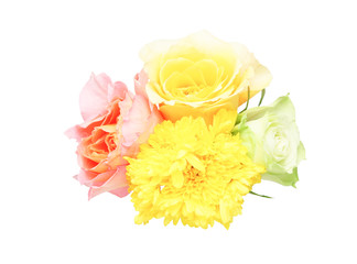 薔薇と菊の花束