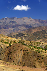 Fototapeta na wymiar Alpine landscape in the Atlas mountains, Morocco, Africa
