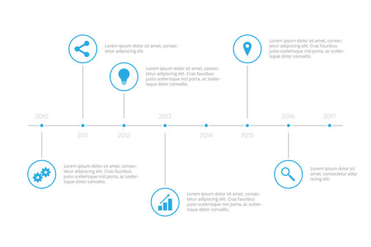 Simple Infographic Timeline - Sky Blue