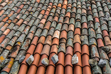 Old clay tiles