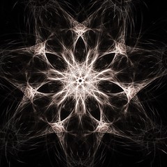 Dunkler kreativer Hintergrund mit Fraktal - floral