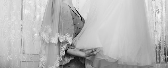 Bride and wedding dress