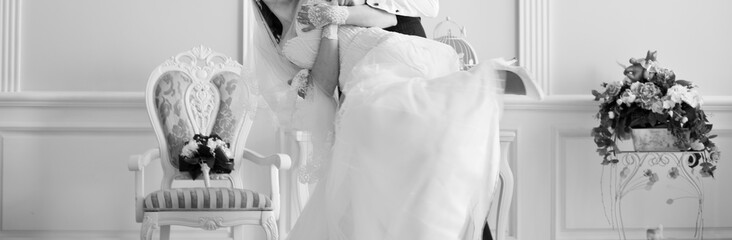 Bride and wedding dress