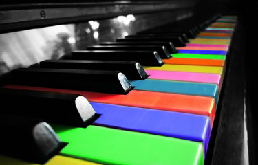 Colorful piano. Slovakia