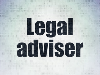 Law concept: Legal Adviser on Digital Data Paper background