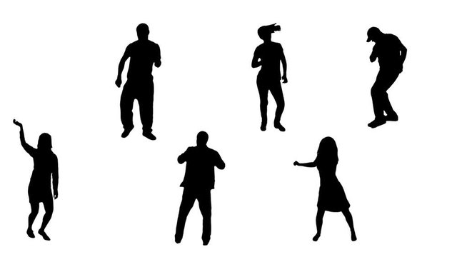 Dancing silhouettes. 6 in 1.