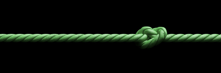 green rope with knot background banner © dottedyeti