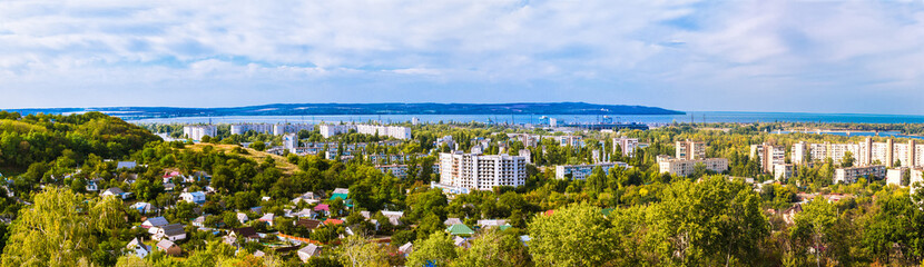 Settlement at the foot of the hill. Kaniv. UKRAINE.