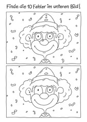 Fehlerbild Karneval Clown