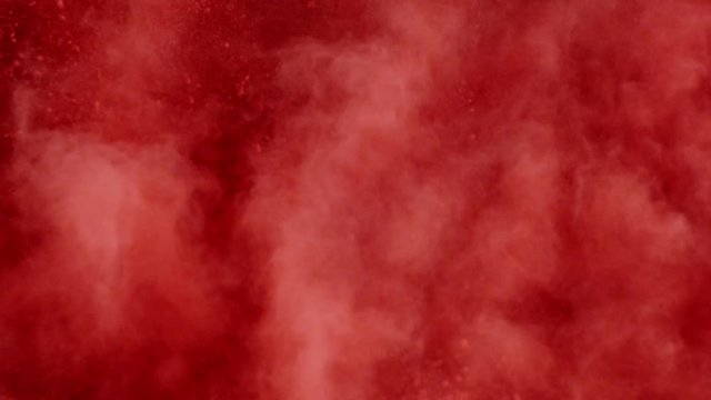 Explosion of red holi powder, Red Epic slow motion clip