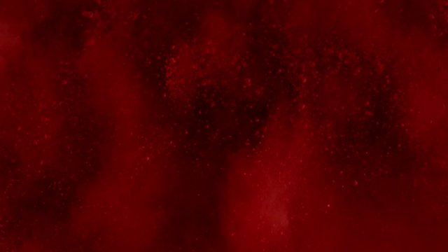 Explosion of red holi powder, Red Epic slow motion clip