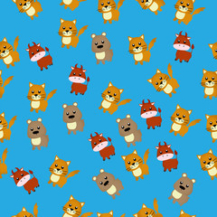 illustration of a Cute bull