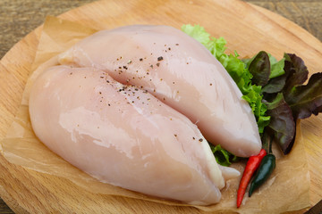 Raw chicken breast