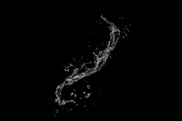 water splash on black background