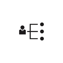 organization structure icon vector