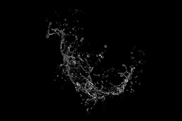 water splash on black background