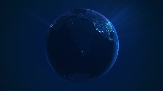 Earth seen from space. Blue. Loopable