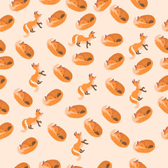 vector illustration of a cute fox