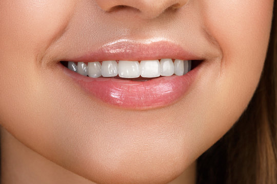 Beautiful smile with whitening teeth