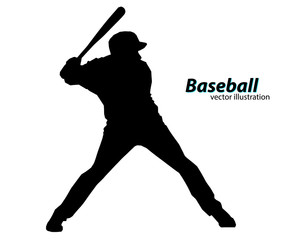 silhouette of a baseball player