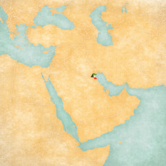Map of Middle East - Kuwait