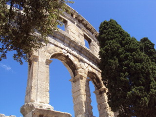 Pula, ruiny koloseum rzymskiego.