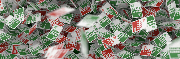 Business risk and opportunity concept, 3d rendering background