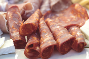 A Plate of Cold Cuts for a Party Get Together
