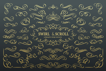 Calligraphic and page decoration design elements.