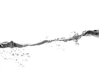blue water splash isolated on white background