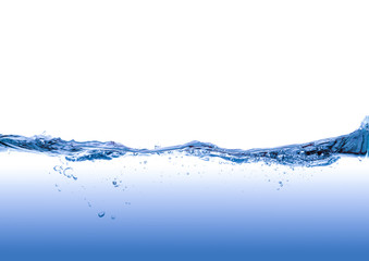 blue water isolated on white background