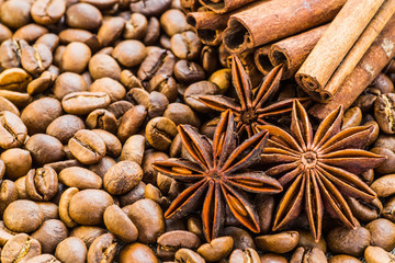Coffee beans background. Coffee.