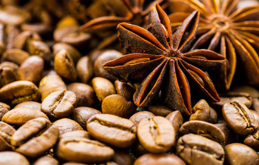 Coffee beans background. Coffee.