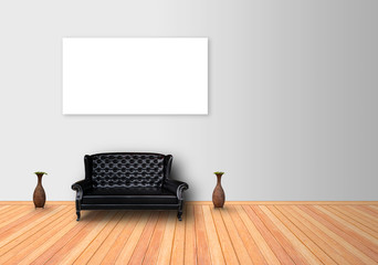 New White Room With Blank Frame For Painting