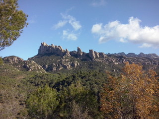 Fototapeta na wymiar Montaña de Montserrat