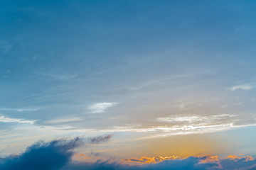 sunset sky with clouds
