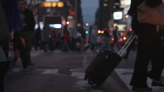 Times Square. Crosswalk. New York, USA.