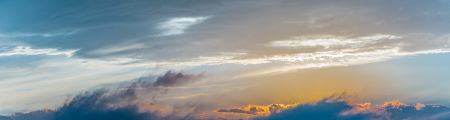 sunset sky with clouds