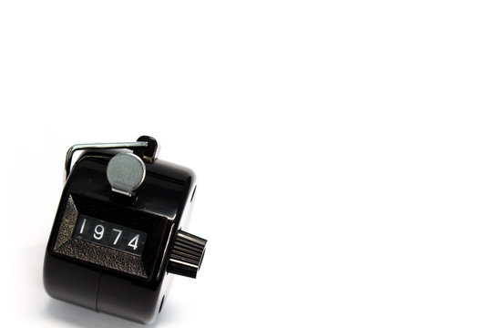 Counter on white background