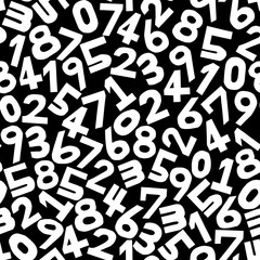 Obraz premium Seamless pattern numbers.数字のパターン