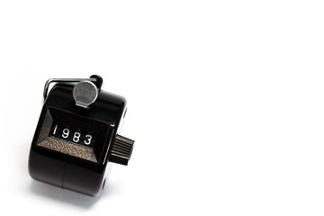 Counter on white background