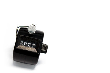 Counter on white background