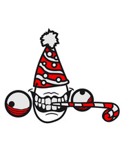 Birthday party celebrate hat mad gift insane face comic cartoon horror halloween design cool crazy crazy confused stupid silly comical