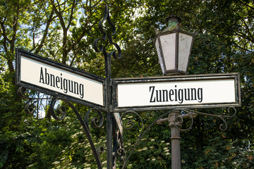 Fototapeta premium Schild 120 - Zuneigung