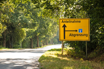 Schild 182 - Anteilnahme