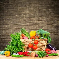 Gordijnen Organic vegetables © grinny