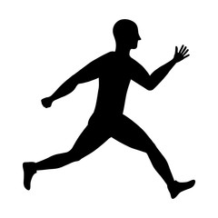 man running fitness icon vector illustration graphic design