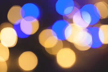 Abstract background of Christmas light bokeh. New Year